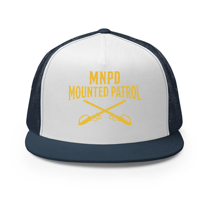 Performance | 5 Panel Trucker Cap | Metro Nashville Police Department Horse Mounted Patrol | Sabres MNPD Logo