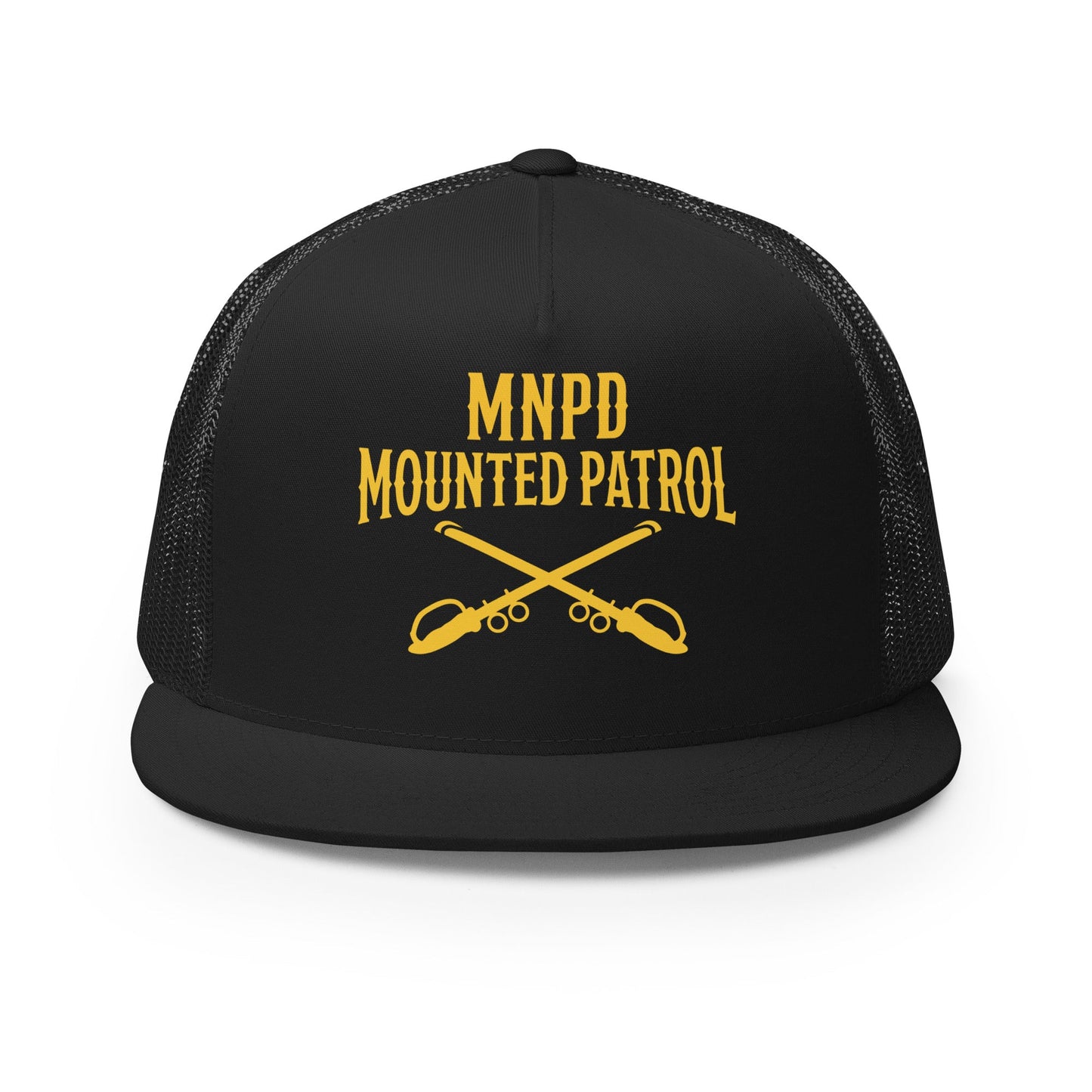 Performance | 5 Panel Trucker Cap | Metro Nashville Police Department Horse Mounted Patrol | Sabres MNPD Logo