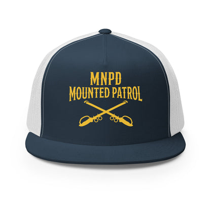 Performance | 5 Panel Trucker Cap | Metro Nashville Police Department Horse Mounted Patrol | Sabres MNPD Logo