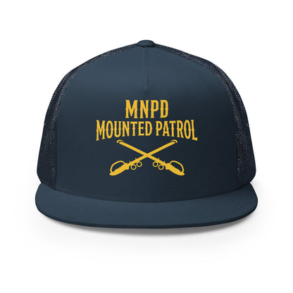 Performance | 5 Panel Trucker Cap | Metro Nashville Police Department Horse Mounted Patrol | Sabres MNPD Logo