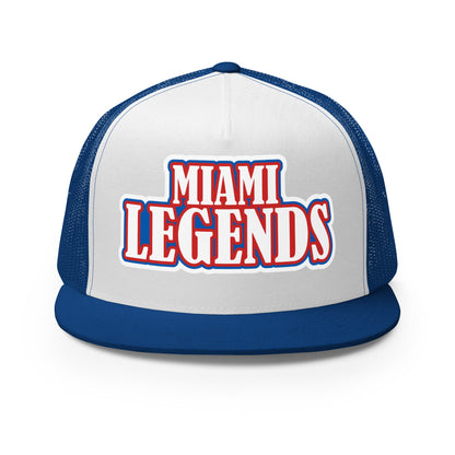 Performance | 5 Panel Trucker Cap | Miami Legends Football | King Shield Logo