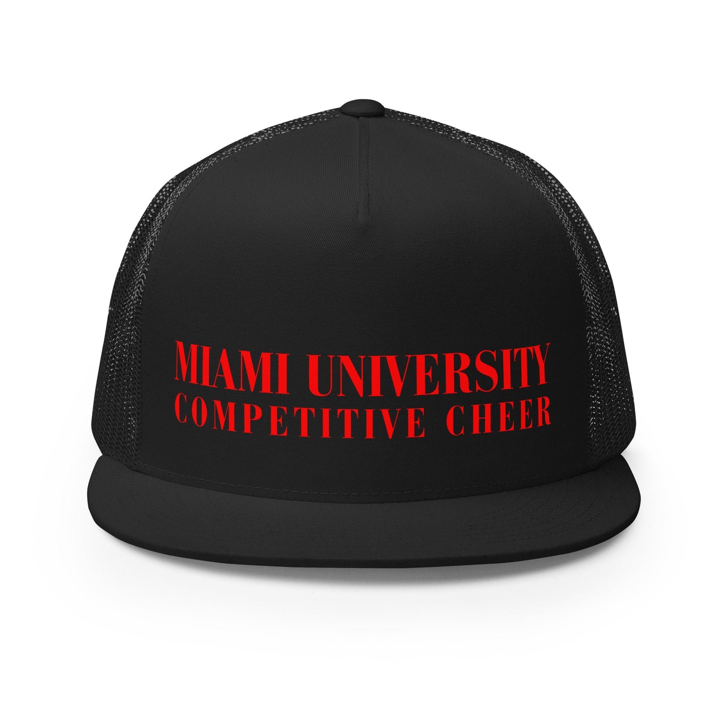 Performance | 5 Panel Trucker Cap | Miami University Competitive Cheer Team