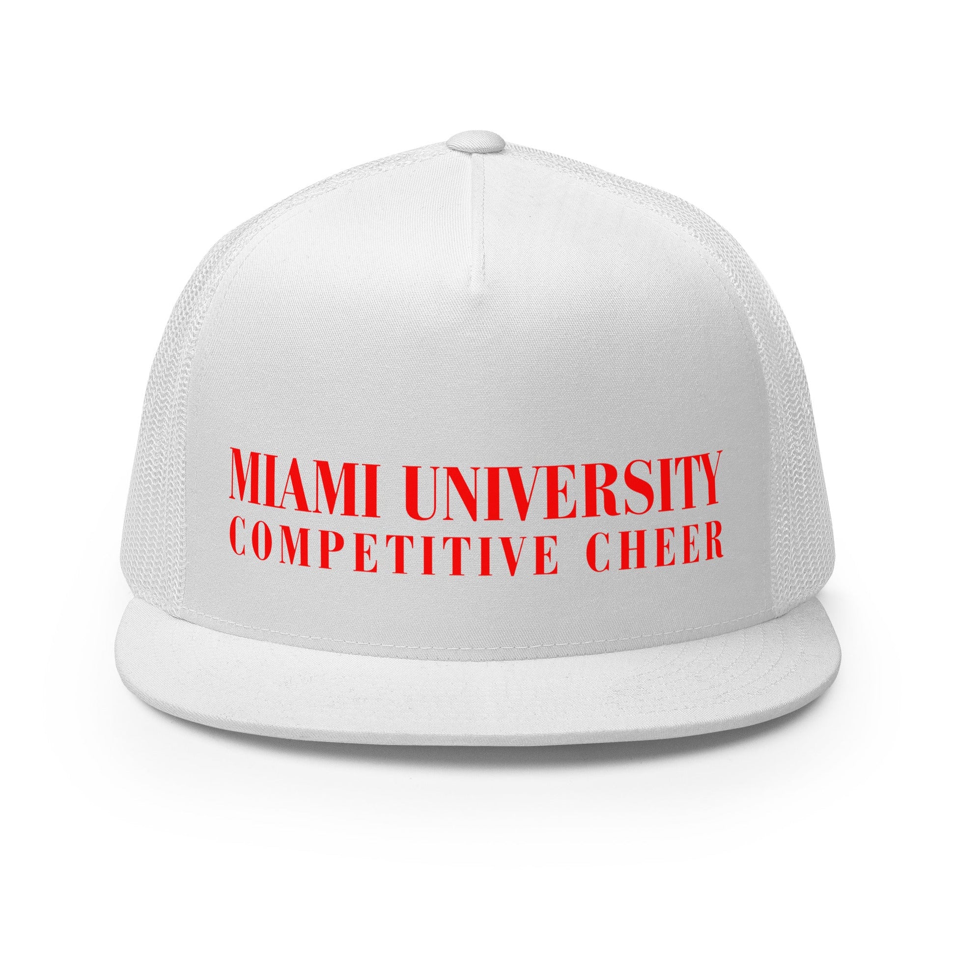 Performance | 5 Panel Trucker Cap | Miami University Competitive Cheer Team