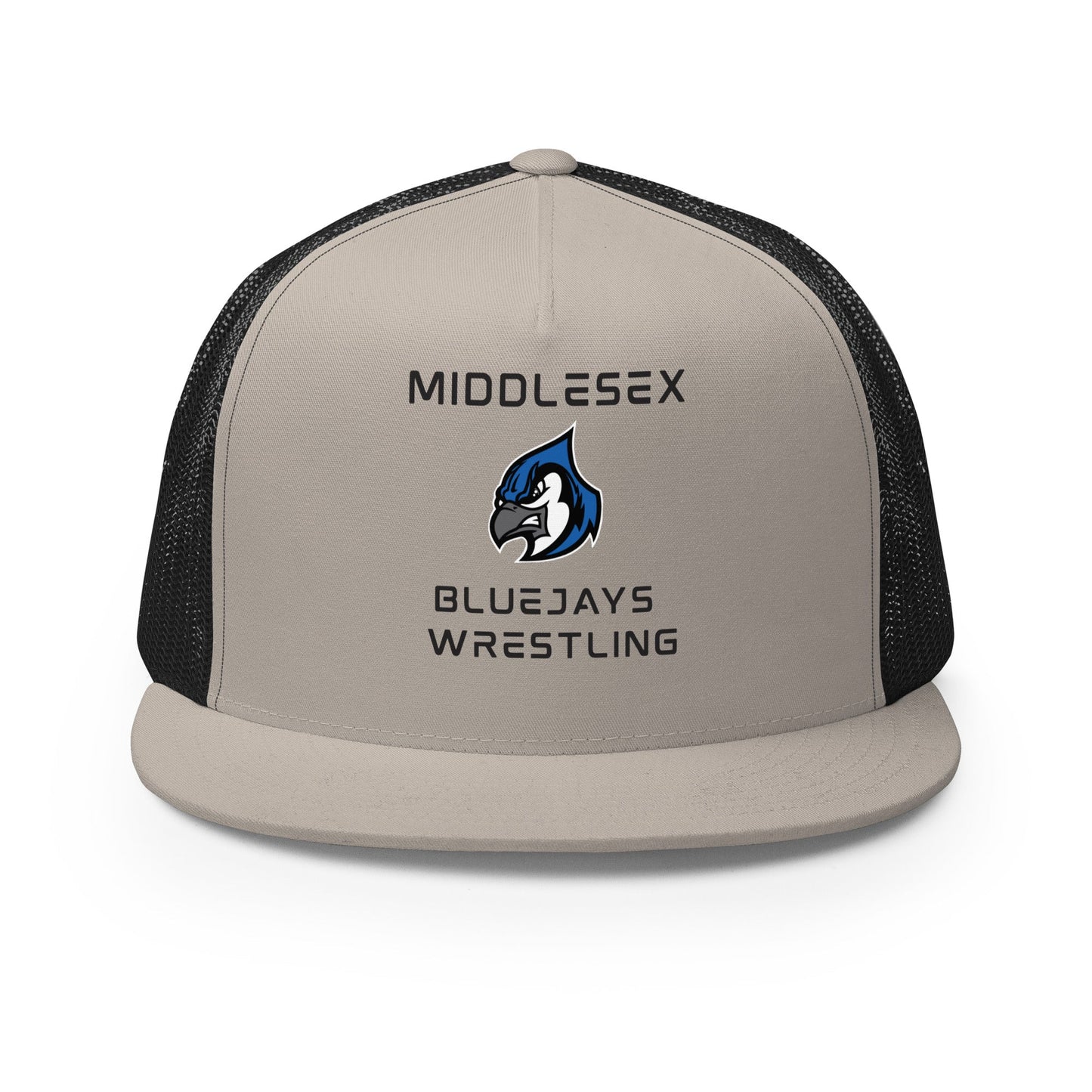 Performance | 5 Panel Trucker Cap | Middlesex Bluejays Wrestling | Bluejays Logo