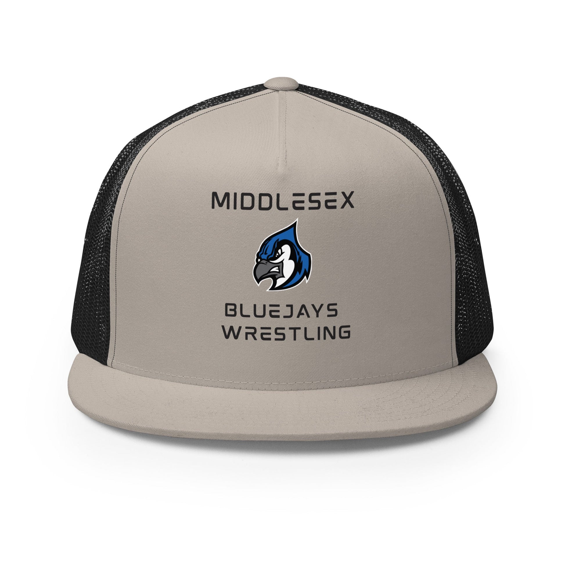 Performance | 5 Panel Trucker Cap | Middlesex Bluejays Wrestling | Bluejays Logo