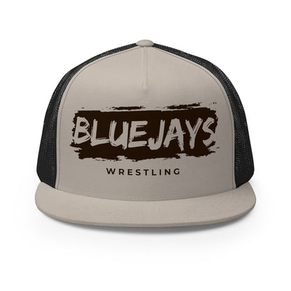 Performance | 5 Panel Trucker Cap | Middlesex Bluejays Wrestling | Script Logo