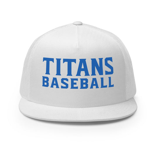 Performance | 5 Panel Trucker Cap | Mighty Titans Baseball | Crest Logo