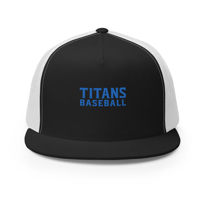 Performance | 5 Panel Trucker Cap | Mighty Titans Baseball | Crest Logo