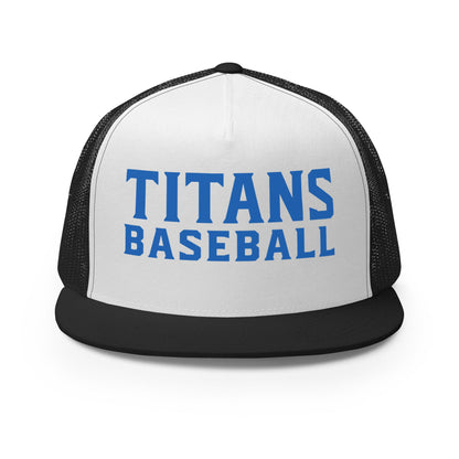 Performance | 5 Panel Trucker Cap | Mighty Titans Baseball | Crest Logo
