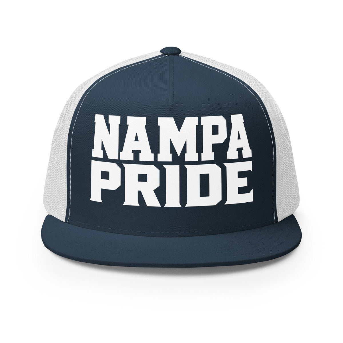 Performance | 5 Panel Trucker Cap | Nampa Pride | Letter Mark Logo