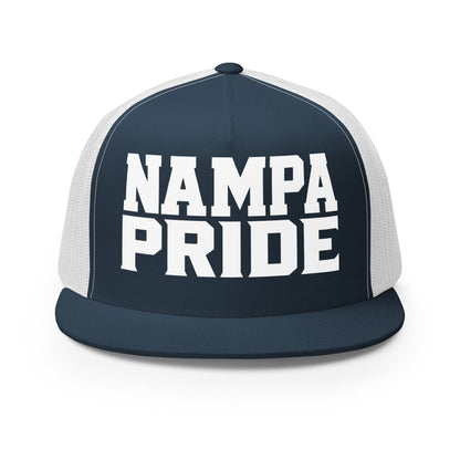 Performance | 5 Panel Trucker Cap | Nampa Pride | Letter Mark Logo