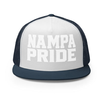 Performance | 5 Panel Trucker Cap | Nampa Pride | Letter Mark Logo