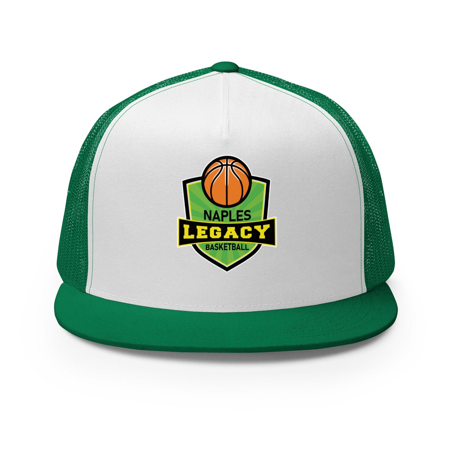 Performance | 5 Panel Trucker Cap | Naples Legacy | Shield Logo