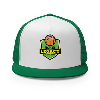 Performance | 5 Panel Trucker Cap | Naples Legacy | Shield Logo