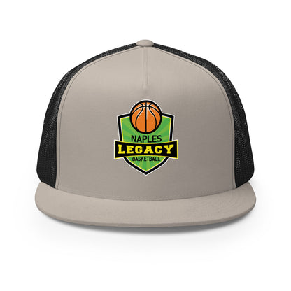 Performance | 5 Panel Trucker Cap | Naples Legacy | Shield Logo