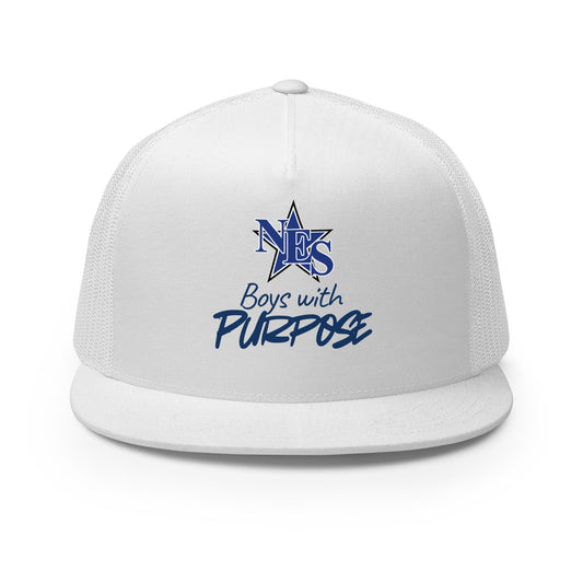 Performance | 5 Panel Trucker Cap | NES - Boys with Purpose | Boys with Purpose Logo