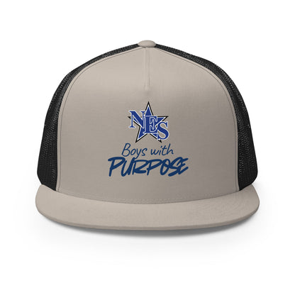 Performance | 5 Panel Trucker Cap | NES - Boys with Purpose | Boys with Purpose Logo