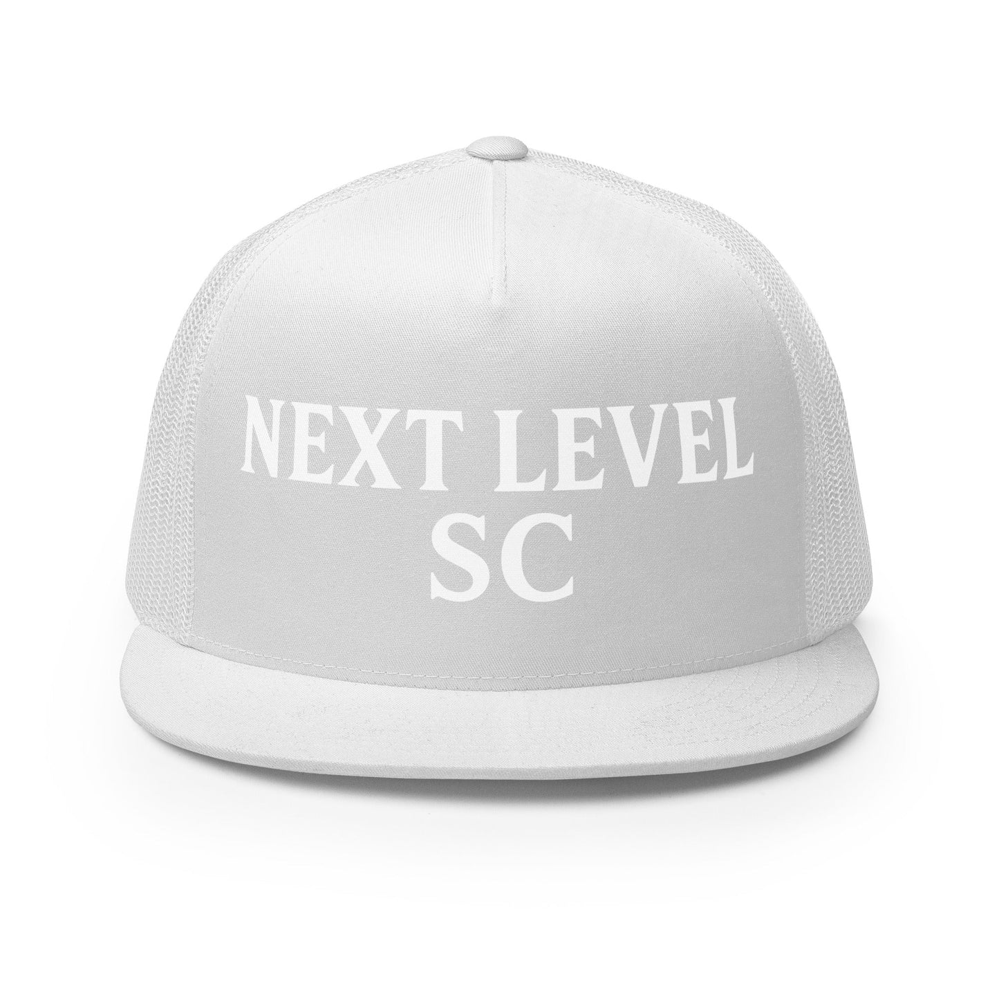 Performance | 5 Panel Trucker Cap | Next Level SC | Classic Script Logo