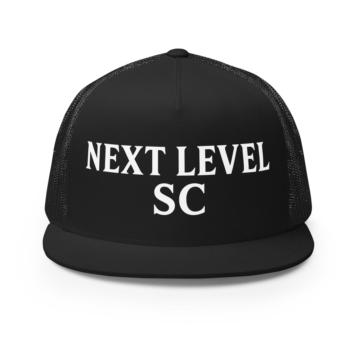 Performance | 5 Panel Trucker Cap | Next Level SC | Classic Script Logo
