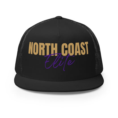 Performance | 5 Panel Trucker Cap | North Coast Elite Inc | Alt Script Logo