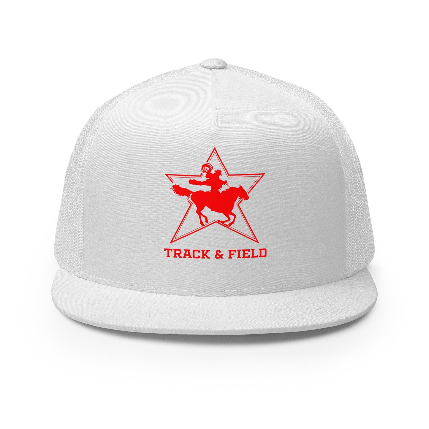 Performance | 5 Panel Trucker Cap | North Lake Track and Field | Cowboy T&F Logo