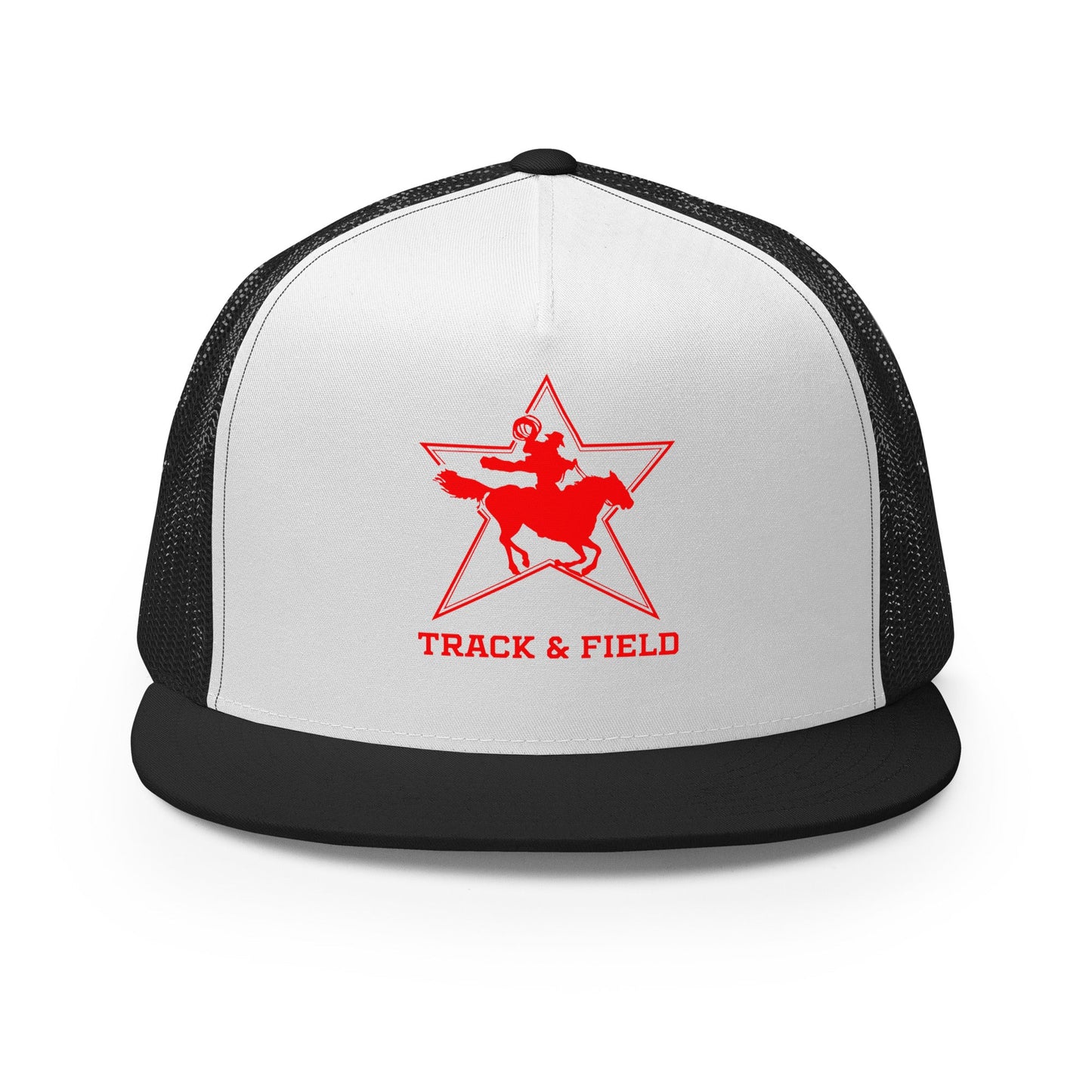 Performance | 5 Panel Trucker Cap | North Lake Track and Field | Cowboy T&F Logo