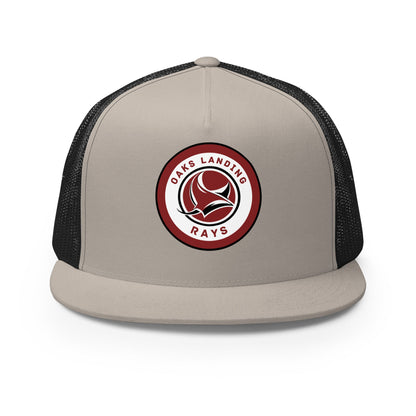 Performance | 5 Panel Trucker Cap | OAKS LANDING RAYS | Badge Logo