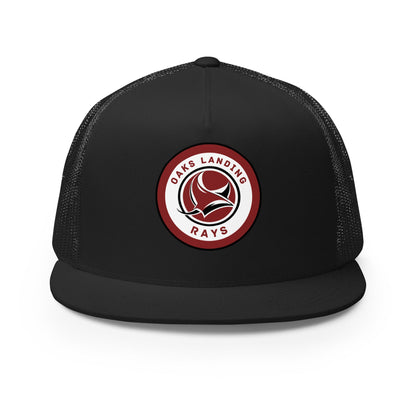 Performance | 5 Panel Trucker Cap | OAKS LANDING RAYS | Badge Logo