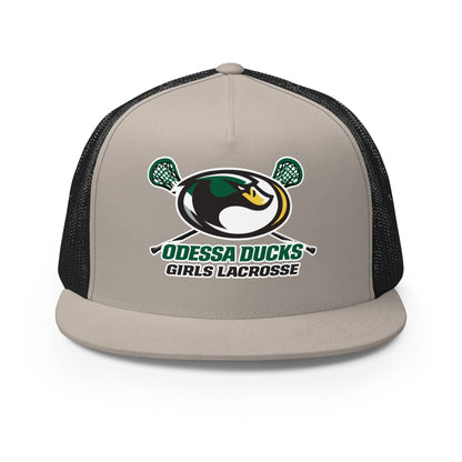 Performance | 5 Panel Trucker Cap | Odessa Girls Lacrosse | Duck Sticks Logo
