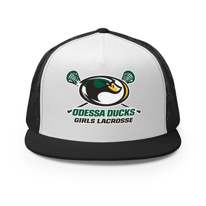 Performance | 5 Panel Trucker Cap | Odessa Girls Lacrosse | Duck Sticks Logo