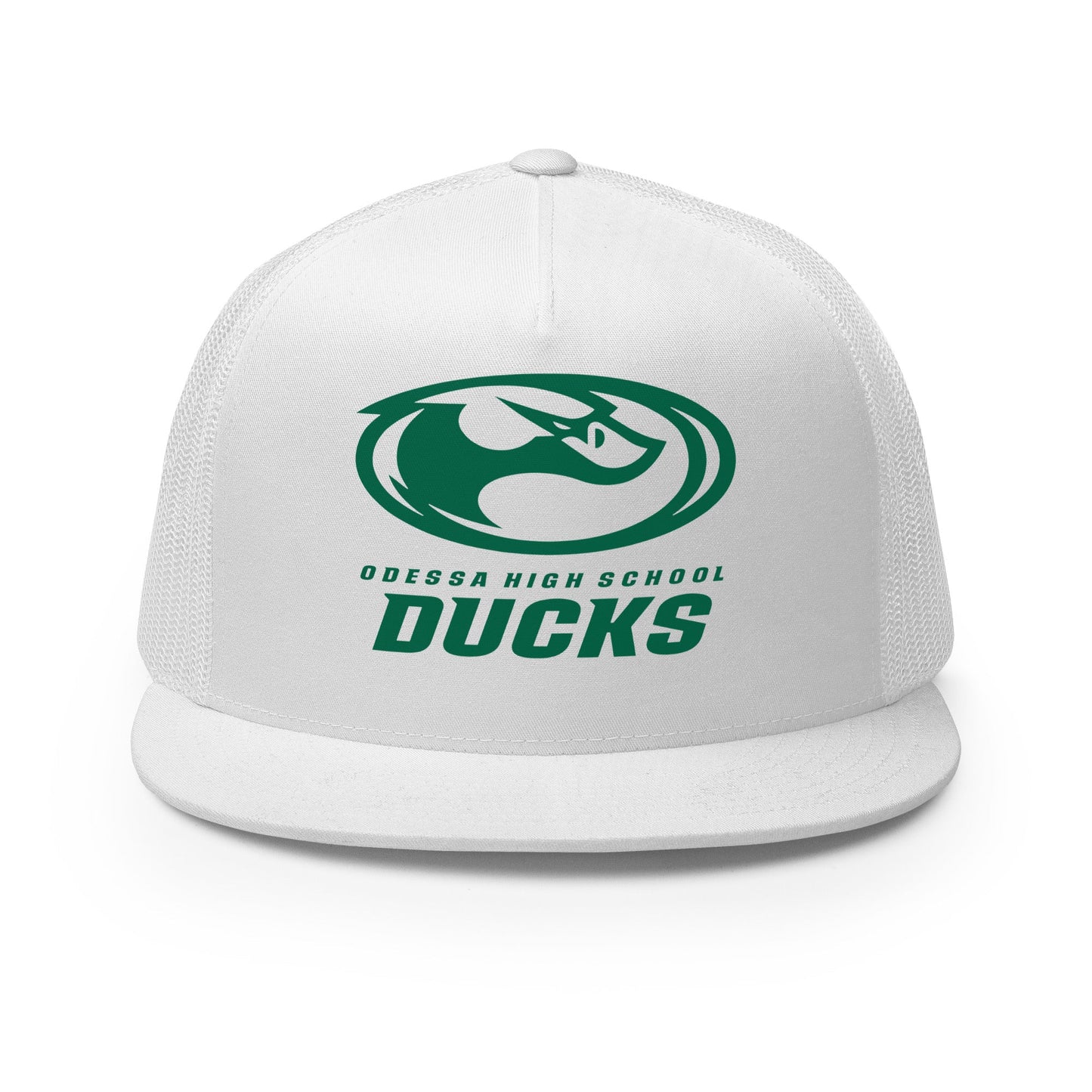 Performance | 5 Panel Trucker Cap | Odessa Girls Lacrosse | Ducks Green Logo