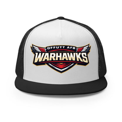 Performance | 5 Panel Trucker Cap | Offutt AFB Warhawks | Mark Logo