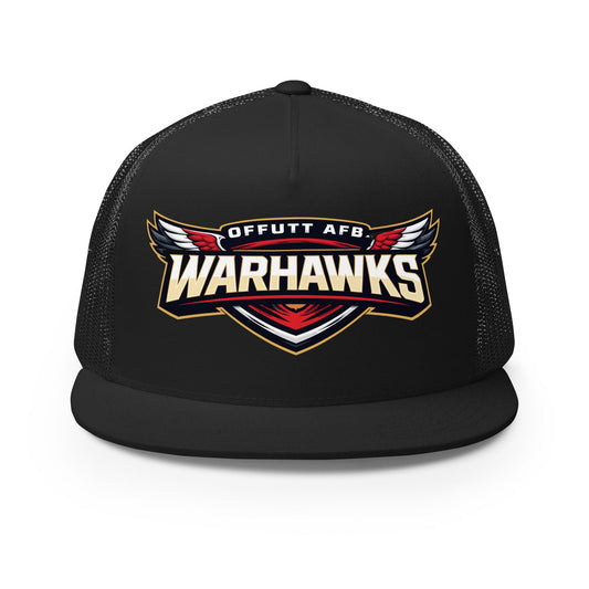 Performance | 5 Panel Trucker Cap | Offutt AFB Warhawks | Mark Logo