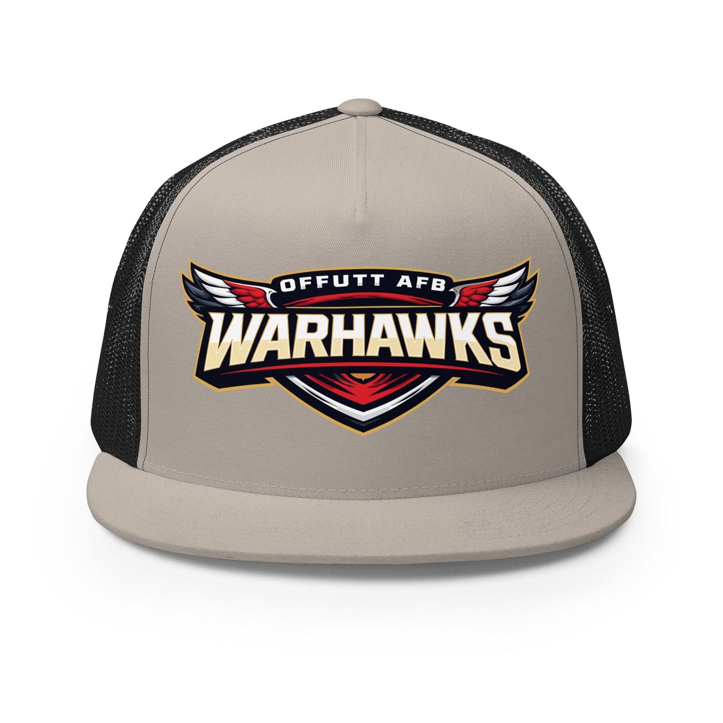 Performance | 5 Panel Trucker Cap | Offutt AFB Warhawks | Mark Logo