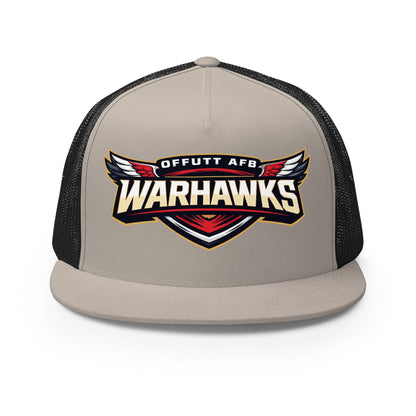 Performance | 5 Panel Trucker Cap | Offutt AFB Warhawks | Mark Logo
