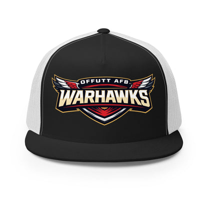 Performance | 5 Panel Trucker Cap | Offutt AFB Warhawks | Mark Logo