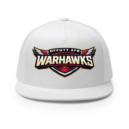 Performance | 5 Panel Trucker Cap | Offutt AFB Warhawks | Mark Logo