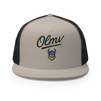 Performance | 5 Panel Trucker Cap | OLMV Vikings | Script Logo