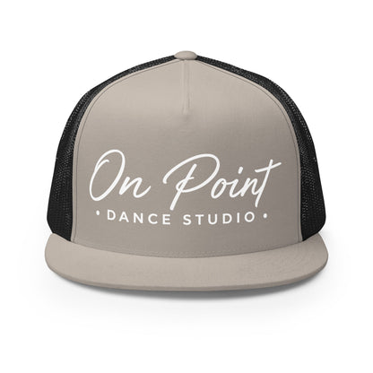 Performance | 5 Panel Trucker Cap | On Point Dance Studio | Modern Script Logo