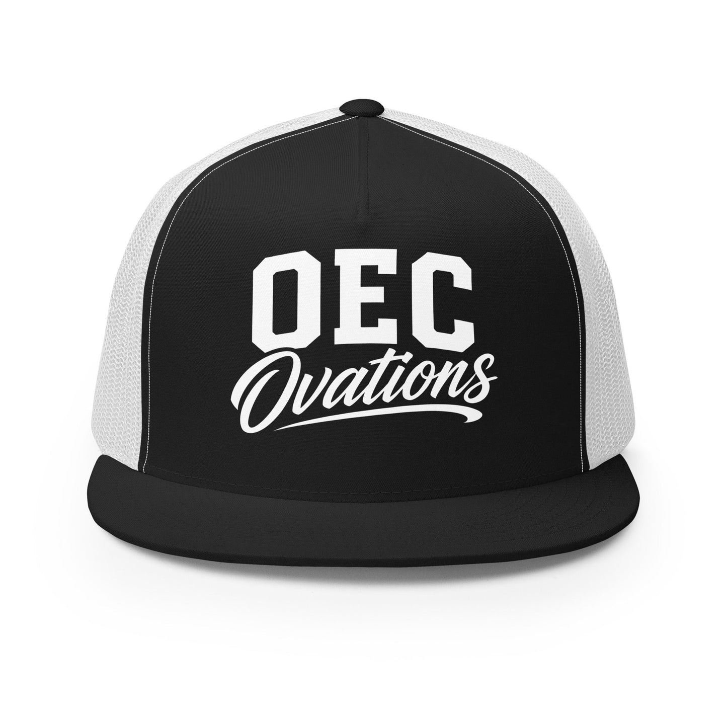 Performance | 5 Panel Trucker Cap | Ovations Elite Cheer | Crest Logo