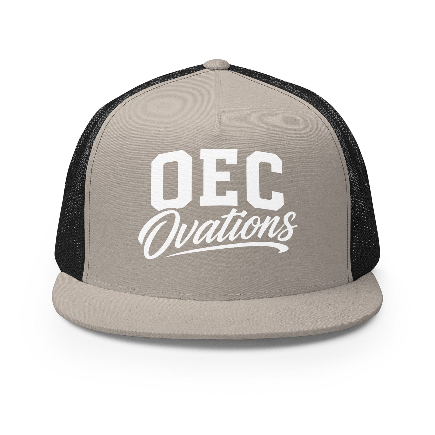 Performance | 5 Panel Trucker Cap | Ovations Elite Cheer | Crest Logo