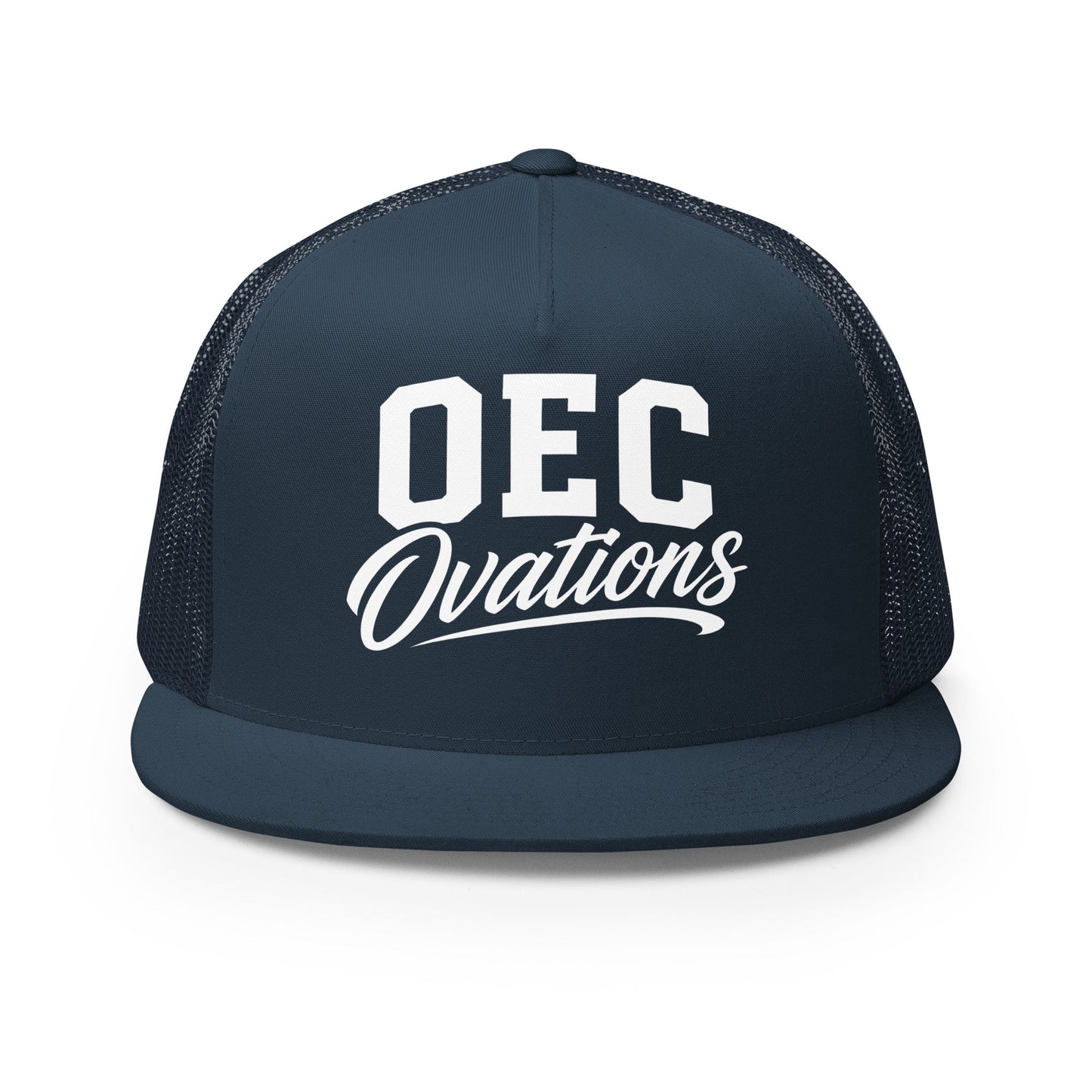 Performance | 5 Panel Trucker Cap | Ovations Elite Cheer | Crest Logo