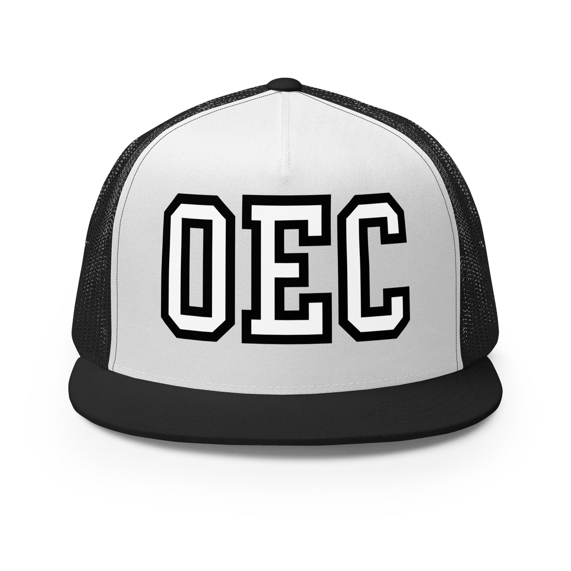 Performance | 5 Panel Trucker Cap | Ovations Elite Cheer | OEC Mark Logo