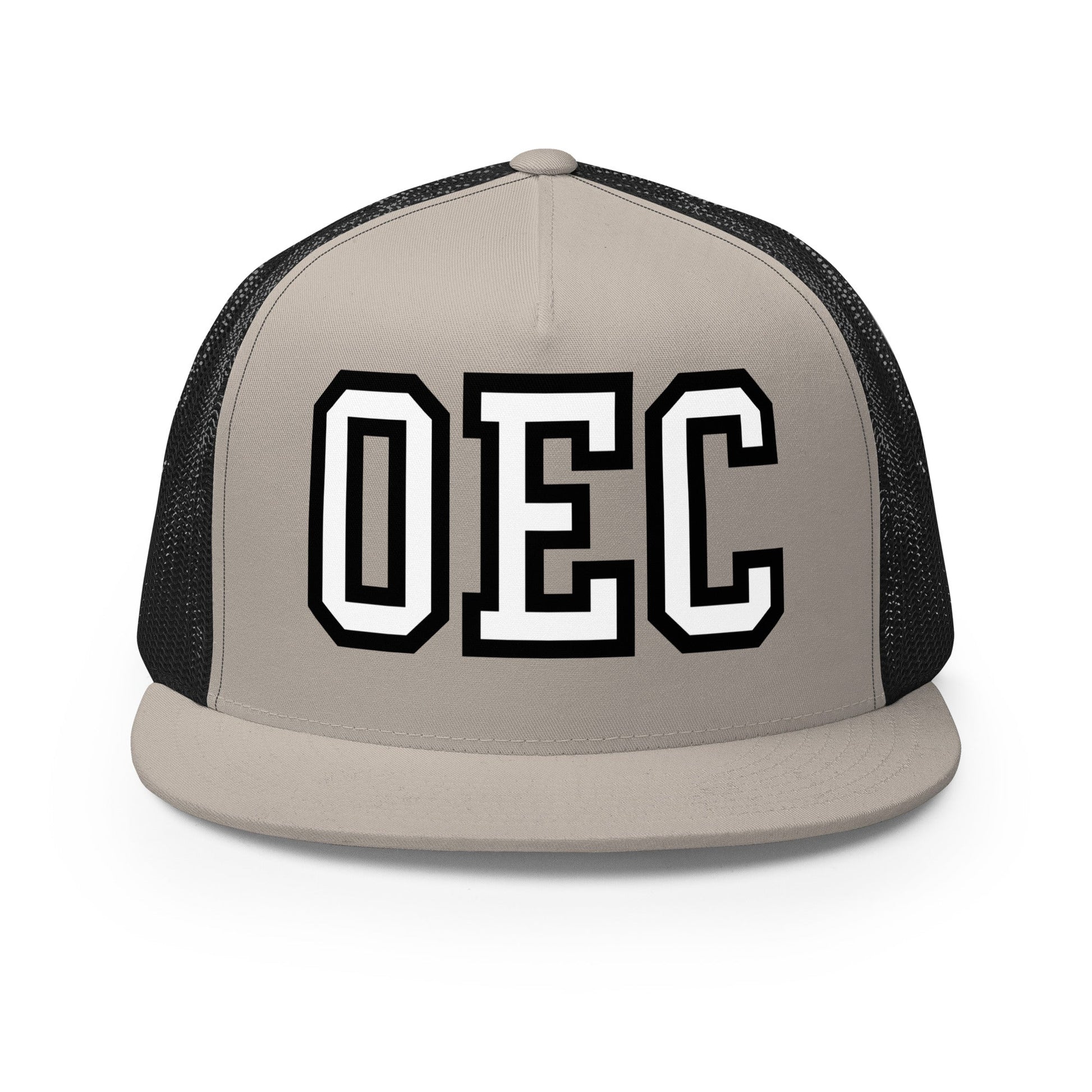 Performance | 5 Panel Trucker Cap | Ovations Elite Cheer | OEC Mark Logo