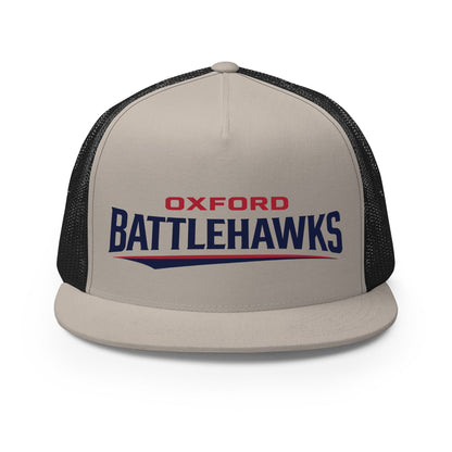 Performance | 5 Panel Trucker Cap | Oxford Battlehawks 13U | Raptor Logo