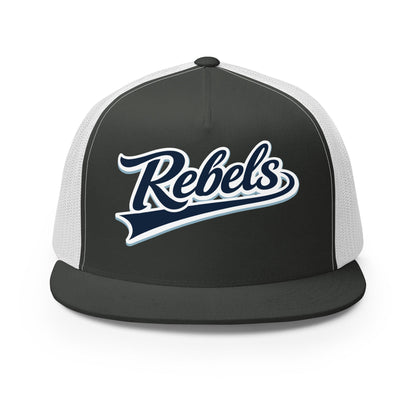 Performance | 5 Panel Trucker Cap | Oxford Rebels 12U | Mark Logo