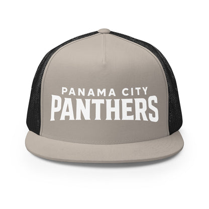 Performance | 5 Panel Trucker Cap | Panama City Panthers | Modern Script Logo