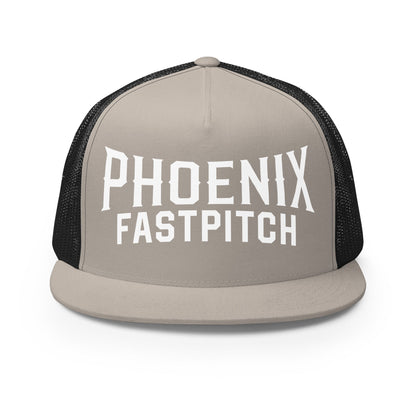 Performance | 5 Panel Trucker Cap | Phoenix Fastpitch | Script Logo