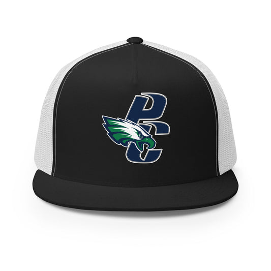 Performance | 5 Panel Trucker Cap | PINE CREEK SWIM & DIVE | PC Mascot Logo
