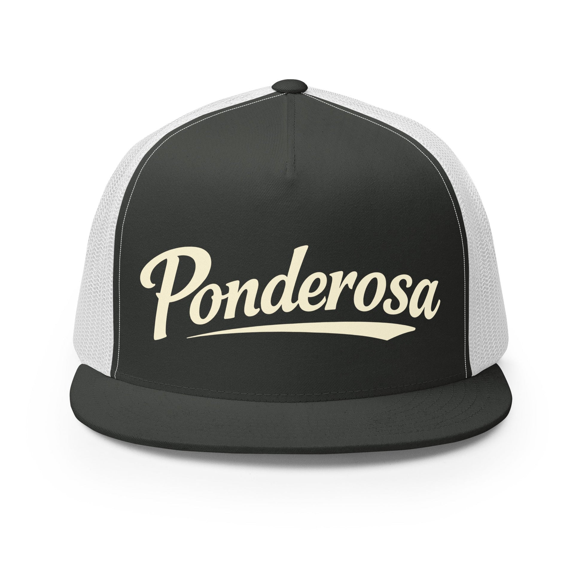 Performance | 5 Panel Trucker Cap | Ponderosa Reunion | Painted Mountain Crest Logo